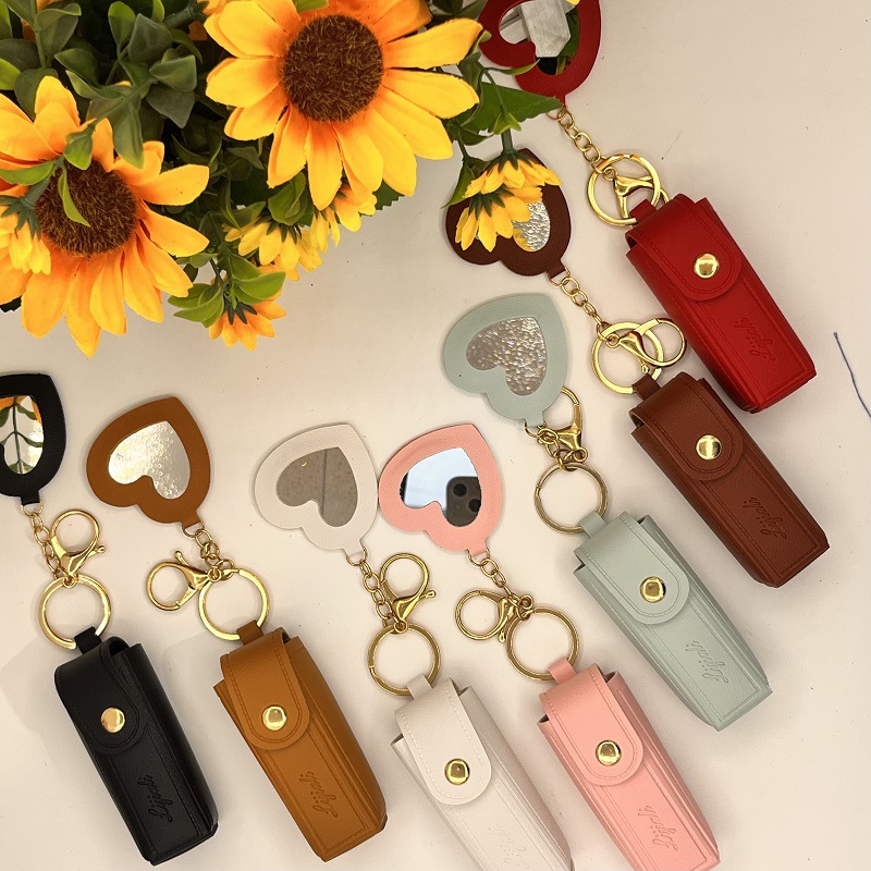 2025 New Style Mini Portable Keychain Pendant with Logo, Pu Leather Bag Pendant, Versatile and Casual