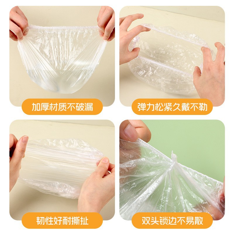 Thickened and Enlarged Disposable Shower Cap for Hair Dyeing, Bathing, Shampooing and Bathing Headgear Pe Plastic Transparent Shower Cap 100 Pieces
