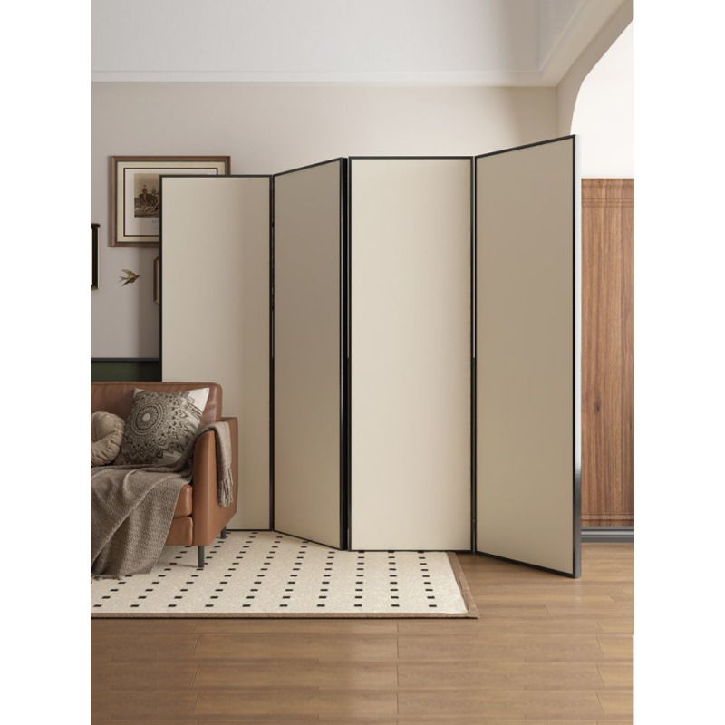 Японский стиль, кремовая перегородка, вход в гостиную, скандинавский стиль, складной мобильный офис, спальня, современный минимализм