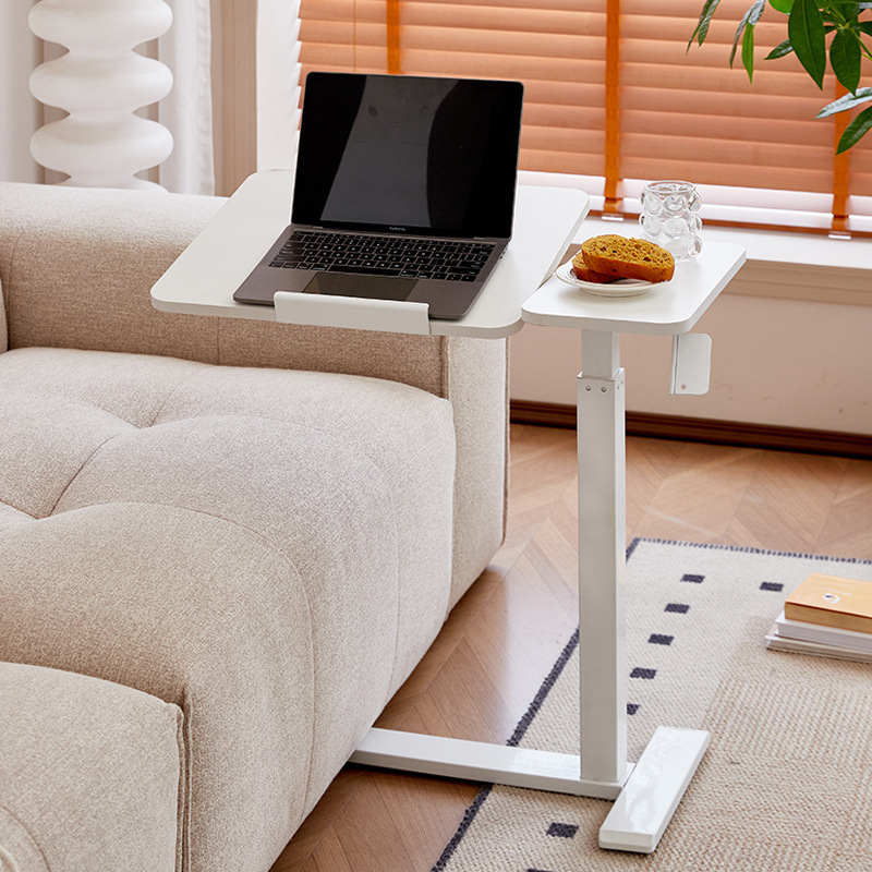 Lift Table, Reversible Simple Laptop Table, Standing Workbench, Movable Bedside Table