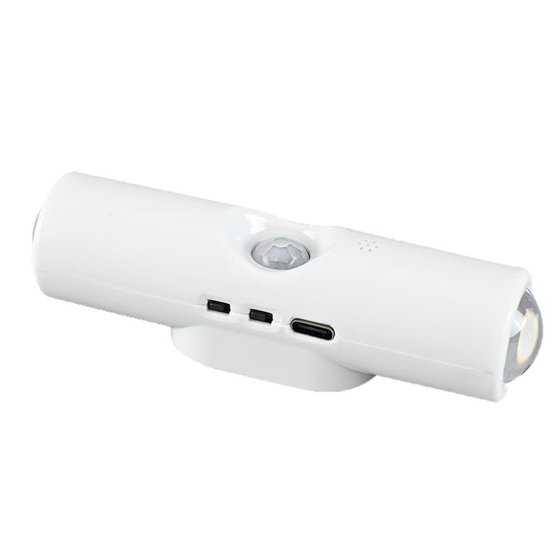 Cross-Border New Smart Human Body Sensor Lamp, Punch-Free Magnetic Atmosphere Lamp, Rechargeable Night Light, Double Cat-Eye Wall Lamp