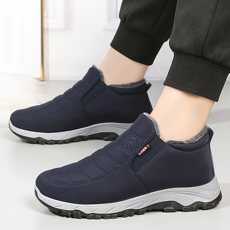 2024 new cotton boots foreign trade women's boots middle-aged and elderly cotton shoes for men and women with snow boots plus velvet padded warm shoes