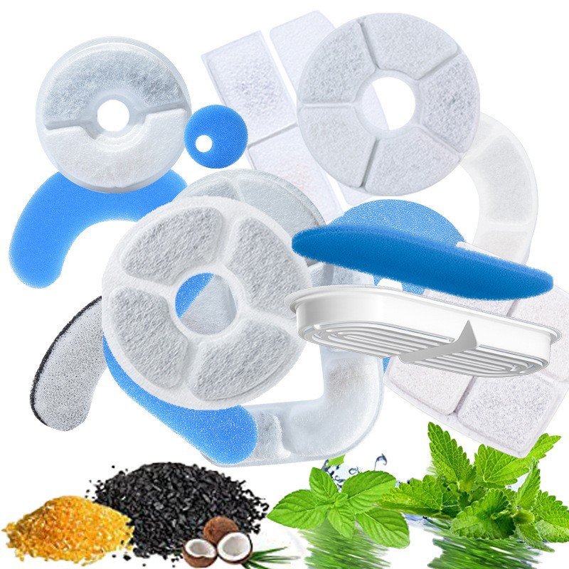 Адаптируемый фильтр для диспенсера воды для домашних животных, фильтр из активированного угля для диспенсера воды для нескольких кошек, фильтр для очистки воды от волос