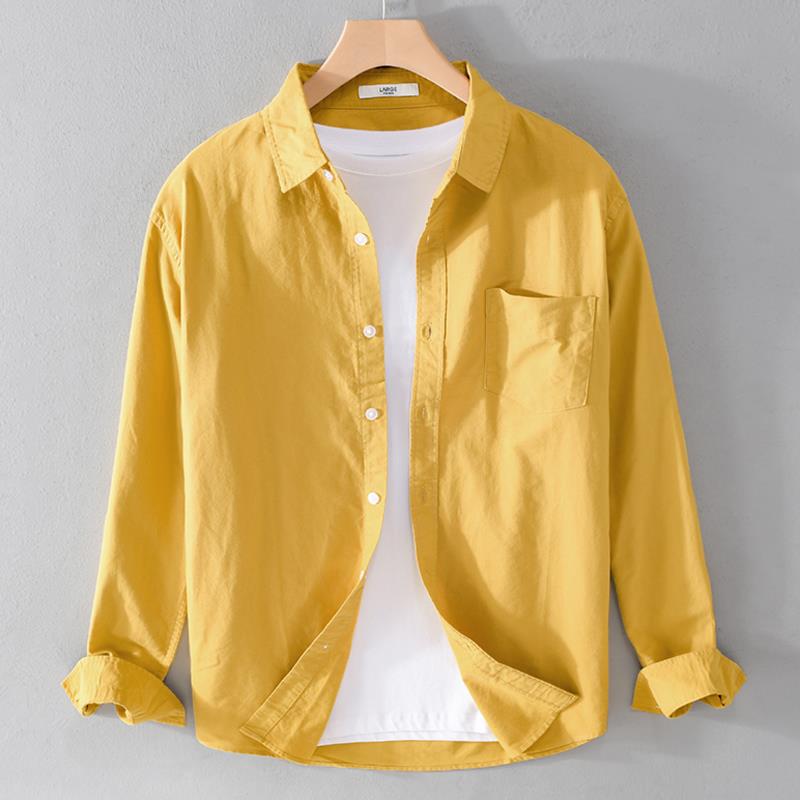 The Mall Closed down and Cleared Out the Counters. the Last Order of Big-Name Export Men's Wear-Resistant Oxford Long-Sleeved Shirts Was Withdrawn