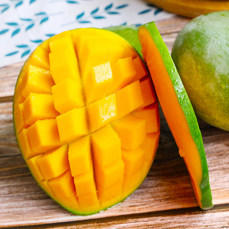 Panzhihua Kate Mango Fresh Large Fruit Tropical Fruit Green Skin Sweetheart Freshly Picked and Delivered Directly from Sichuan