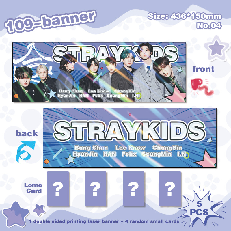 Cross-border Korean wave hand BUS 4EVE trapped by love STR girl star around should help hand-held banners wholesale