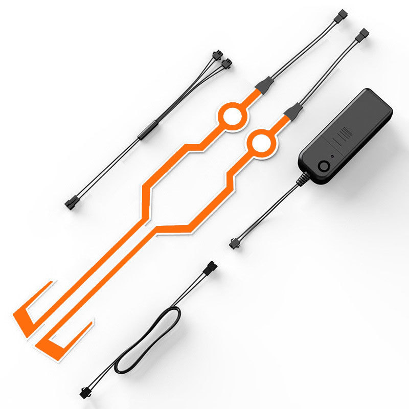 El Helmet Light Strip Set Modified Night Motorcycle Motorcycle Helmet Luminous Light Strip El Waterproof High-Brightness Cold Light Sheet