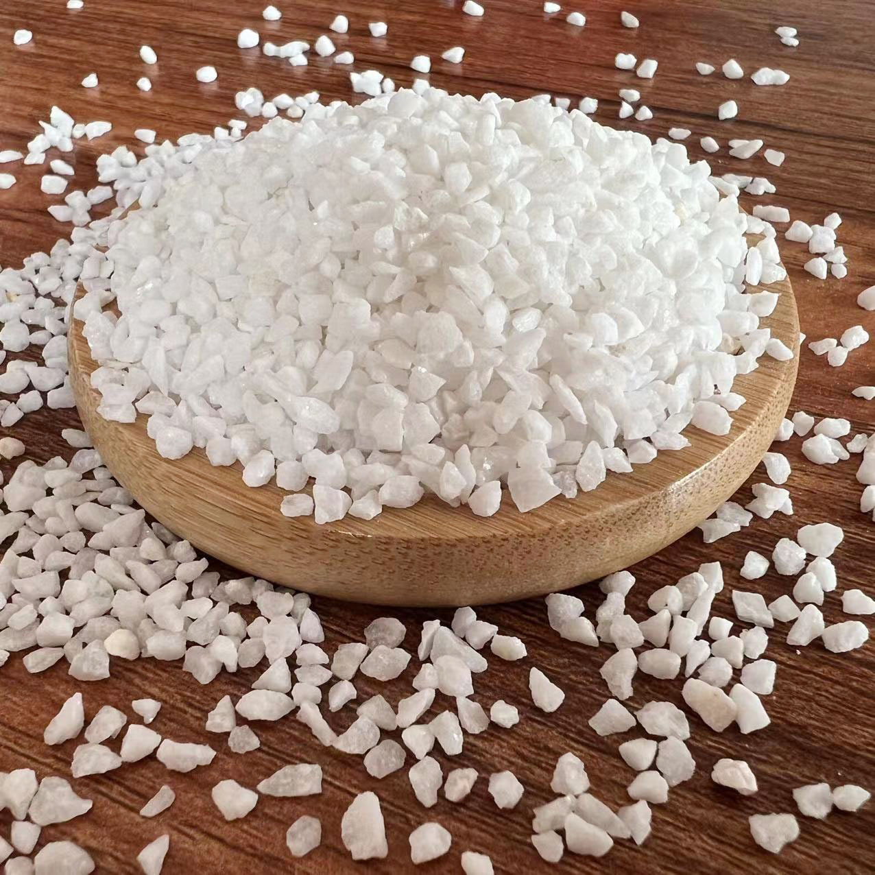 In stock supply white stone garden paving landscaping mechanism small gravel white pebble gardening White Stone