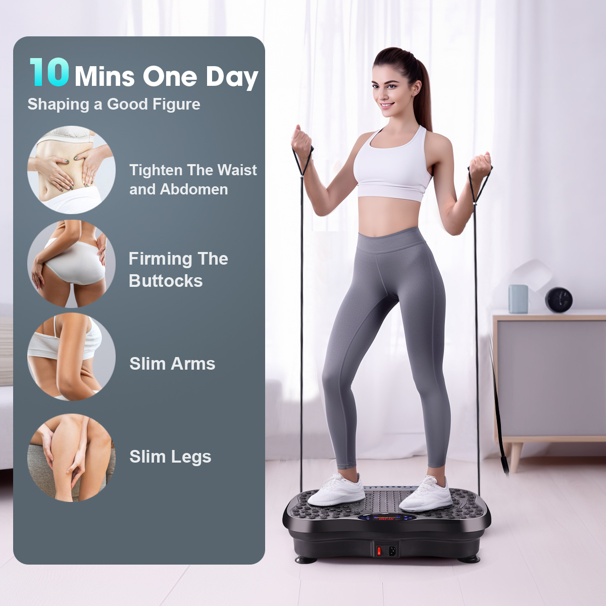 Factory Direct Sales Fat-Burning Machine with Bluetooth Music, Shake Machine, Rhythm Machine, Home Exercise Weight Loss Fitness Equipment