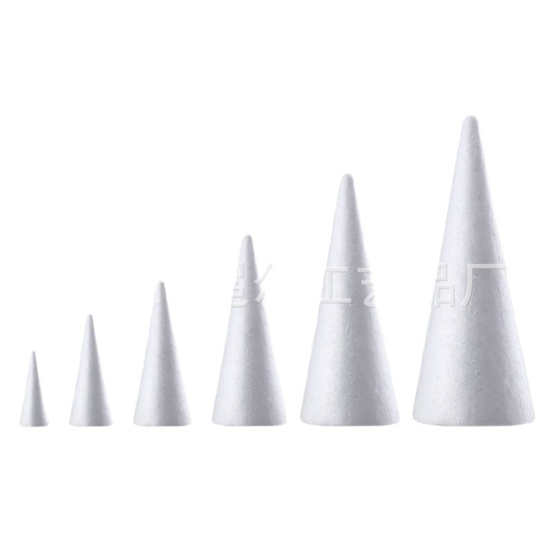 Foam cone EPS factory direct supply styrofoam cone white blank Christmas DIY decorative painting size