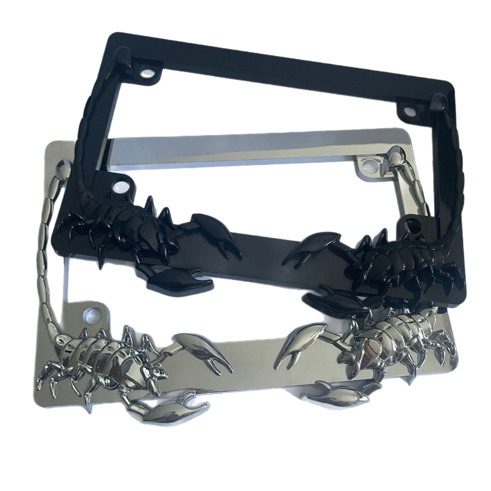 New Scorpion motorcycle license plate frame American personality motorcycle license plate frame ABS electroplating motorcycle license plate