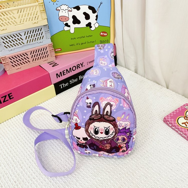 Children's Chest Bag New Cute Primary School Student Crossbody Bag Cartoon Print Boys and Girls Casual Travel Shoulder Coin Purse