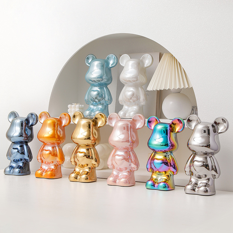 Керамические орнаменты медведя, декор для кабинета вина и ТВ