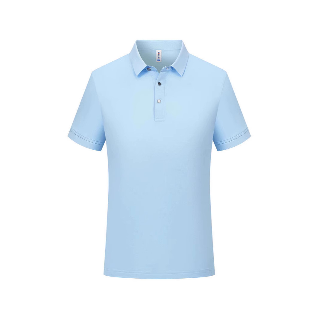 Ice Silk Quick-Drying Polo Shirt Solid Color Lapel Short-Sleeve with Logo Embroidery and Lettering Corporate Workwear for Men and Women