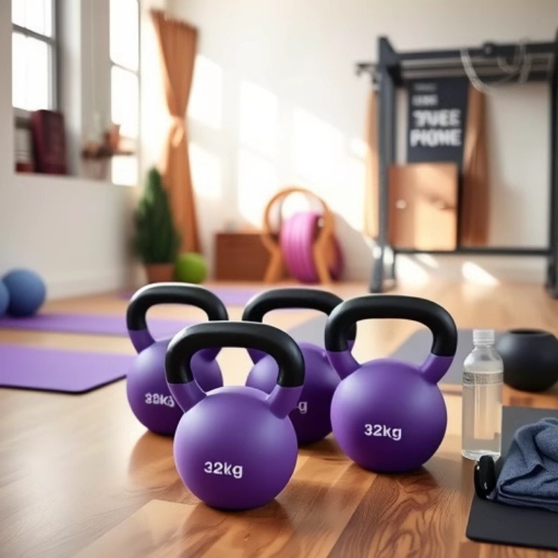 Kettlebell for Home Use, Women's Squat Training, Cast Iron Kettlebell, Men's Strength Training, Pink, Suitable for Home Use