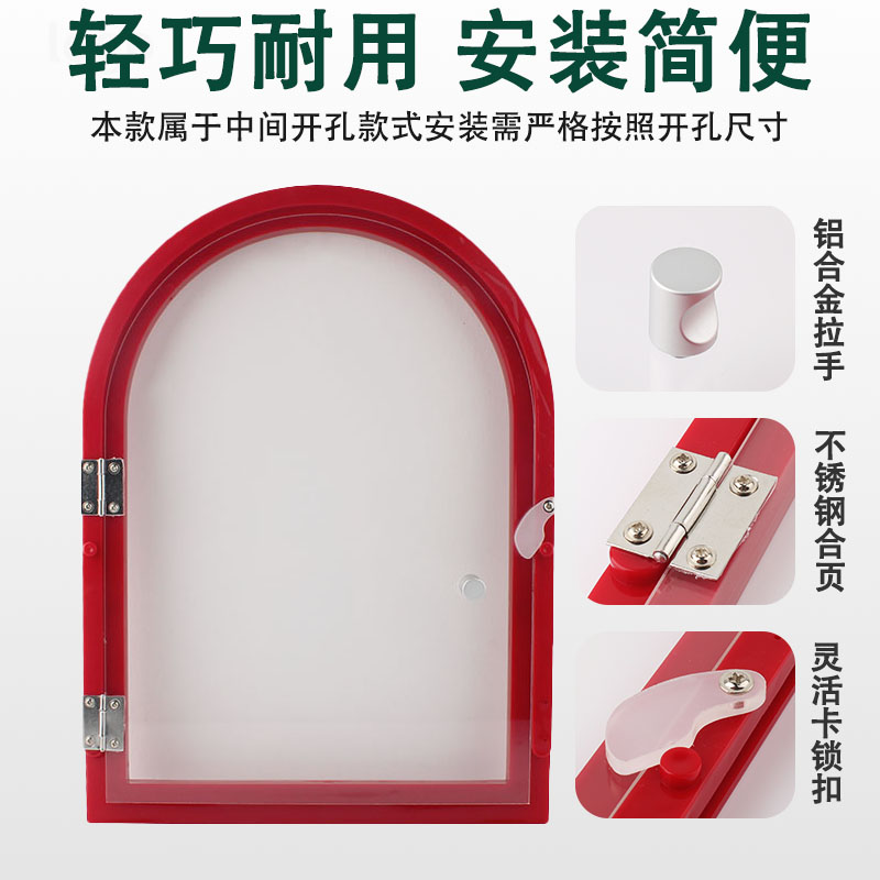 Acrylic Market Deli Window for Selling and Trading, Restaurant Food Display Glass Door Small Window