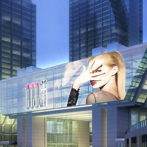 P16LED film screen manufacturers glass curtain wall film screen special LED film screen