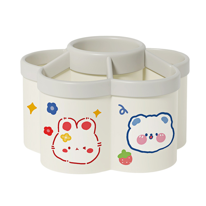 Rotating Pen Holder Storage Tube Student Office Desktop Creative Pen Barrel High Appearance Large Capacity Simple Personalized Pen Holder