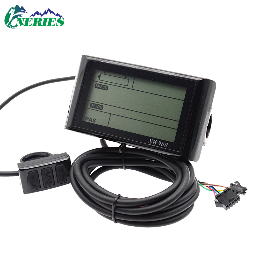 Sw900Lcd Lcd Speed Meter Conventional Standard Seven-Core Electric Vehicle Speed Display Mountain Bike Modification Parts