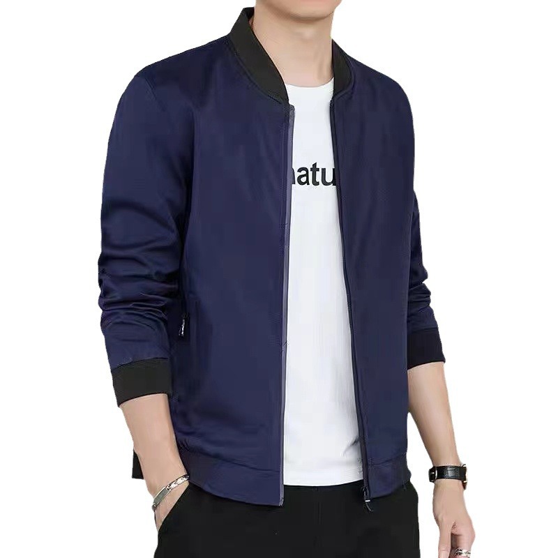 2025 New Style Jacket Men's Thin Collar Jacket Youth Jacket Zipper Jacket Business Jacket Top Jacket