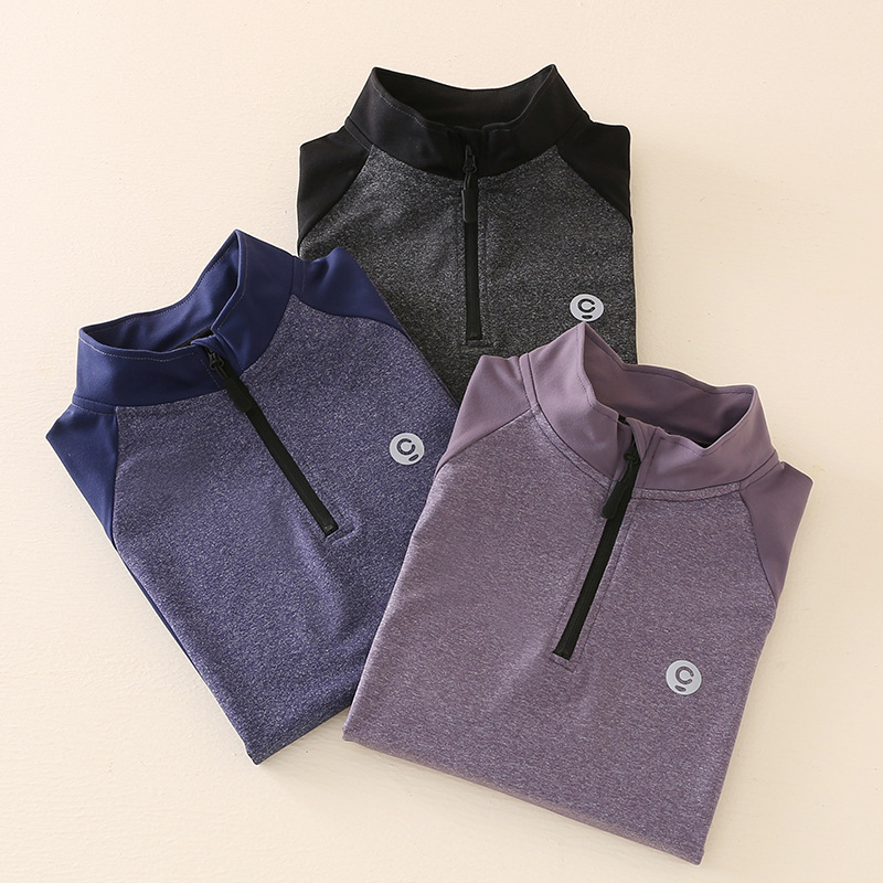 Children's Sports Quick-drying Clothes Outdoor Long-sleeved Base Shirt for Boys and Girls Moisture-wicking Breathable Elastic Sports T-shirt