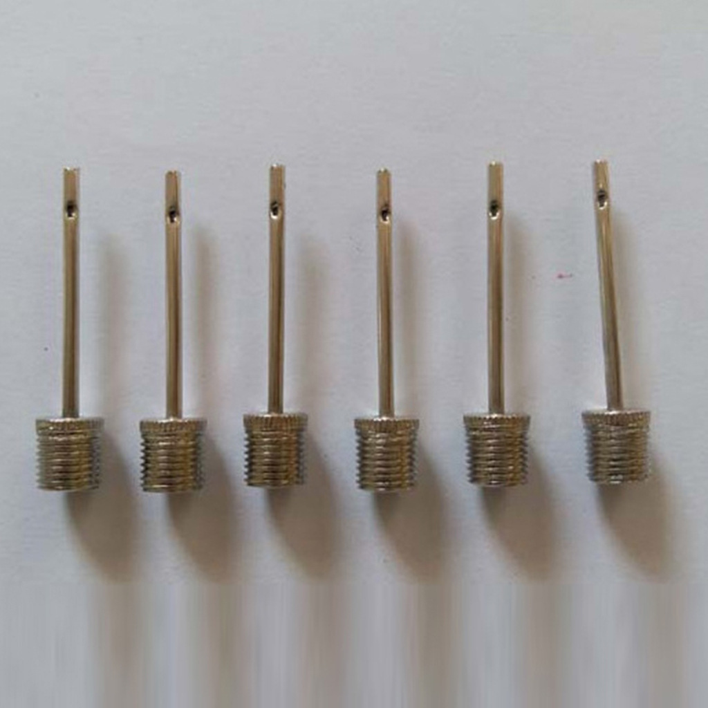 Stainless Steel Ball Inflator Needle Basketball Net Bag Inflatable Football Supplies Air Pump Metal Ball Needle Inflator Needle Pump