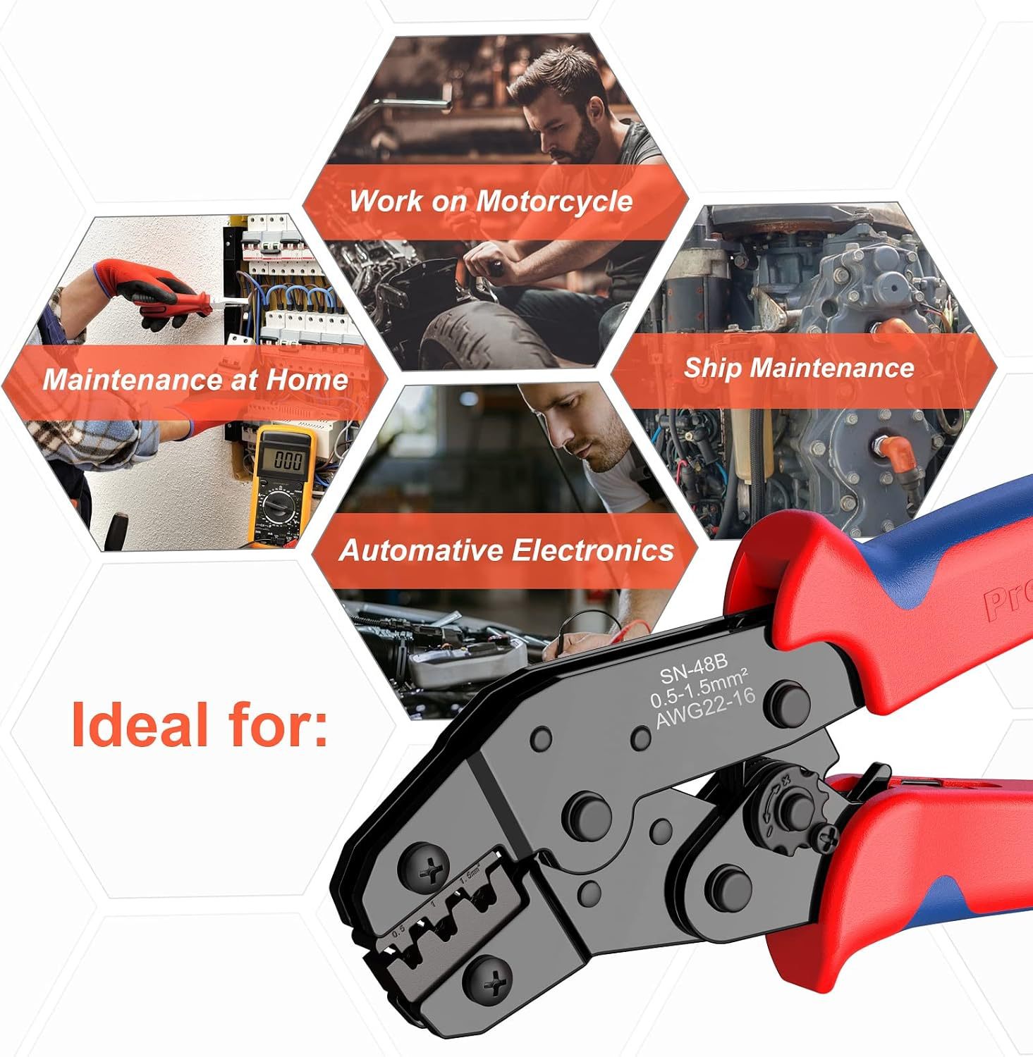 Crimping Tool Flat Connector, Crimping Tool Flat Connector Sleeve Set Pr