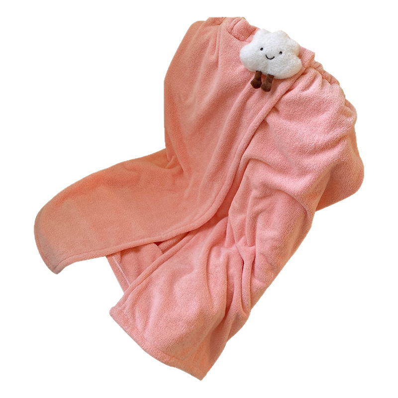New Plus Size Cheese Coral Velvet Women's Bath Towel Bath Skirt Bath Absorbent Bath Towel Soft and Lint-Free Manufacturer Wholesale