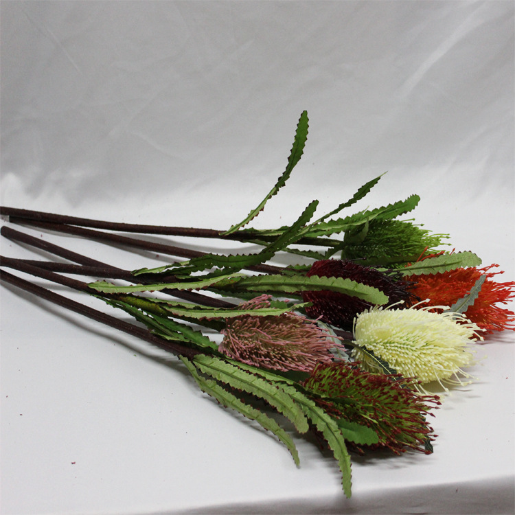 Artificial Flower Lucky Head Emperor Flower Living Room Floor Plastic Silk Flower Pineapple Fake Flower Home Decoration Ornaments