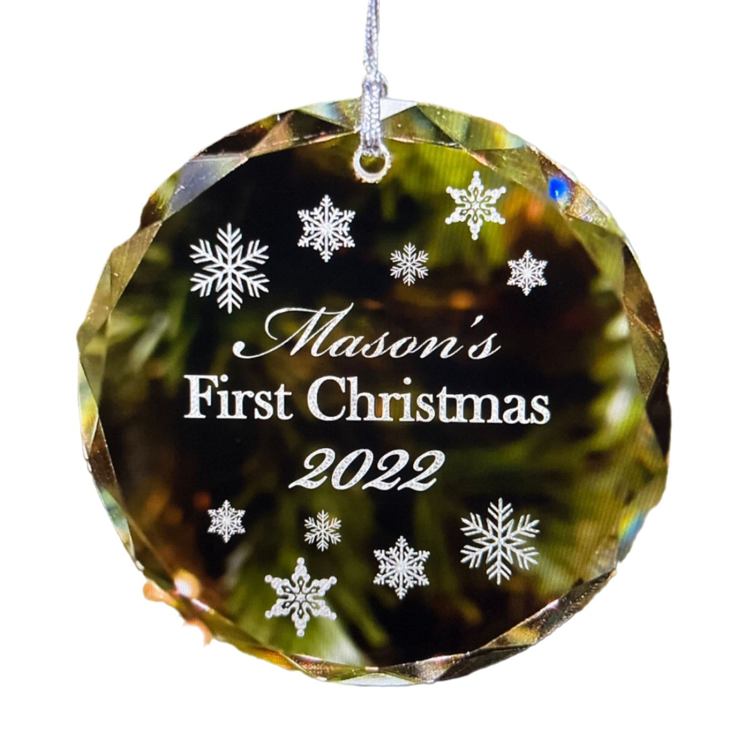 Crystal Glass Christmas Pendant Transparent Crystal Glass Pendant Creative Christmas Gift Holiday Ornament Manufacturer