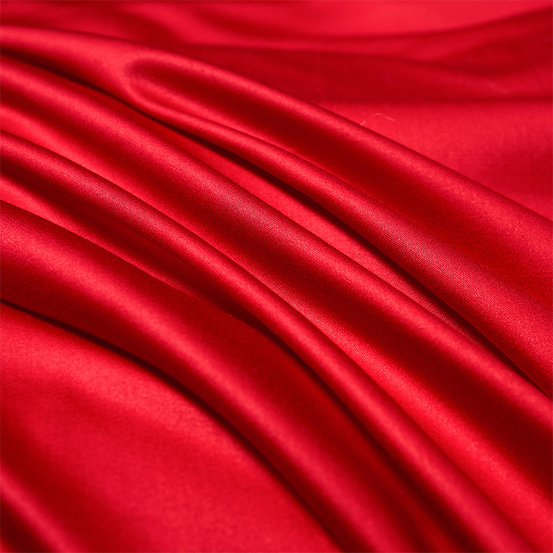 Red Chinese Wedding Embroidery Four-piece Cotton Bed Sheet Quilt Cover Wedding Bedding Cotton Nantong Home Textile