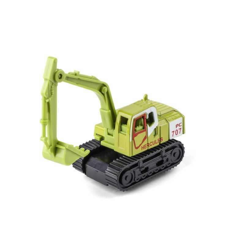 Cross-border hot selling yellow and green alloy car model toy engineering car hook machine bulldozer 6 suit boys love cars