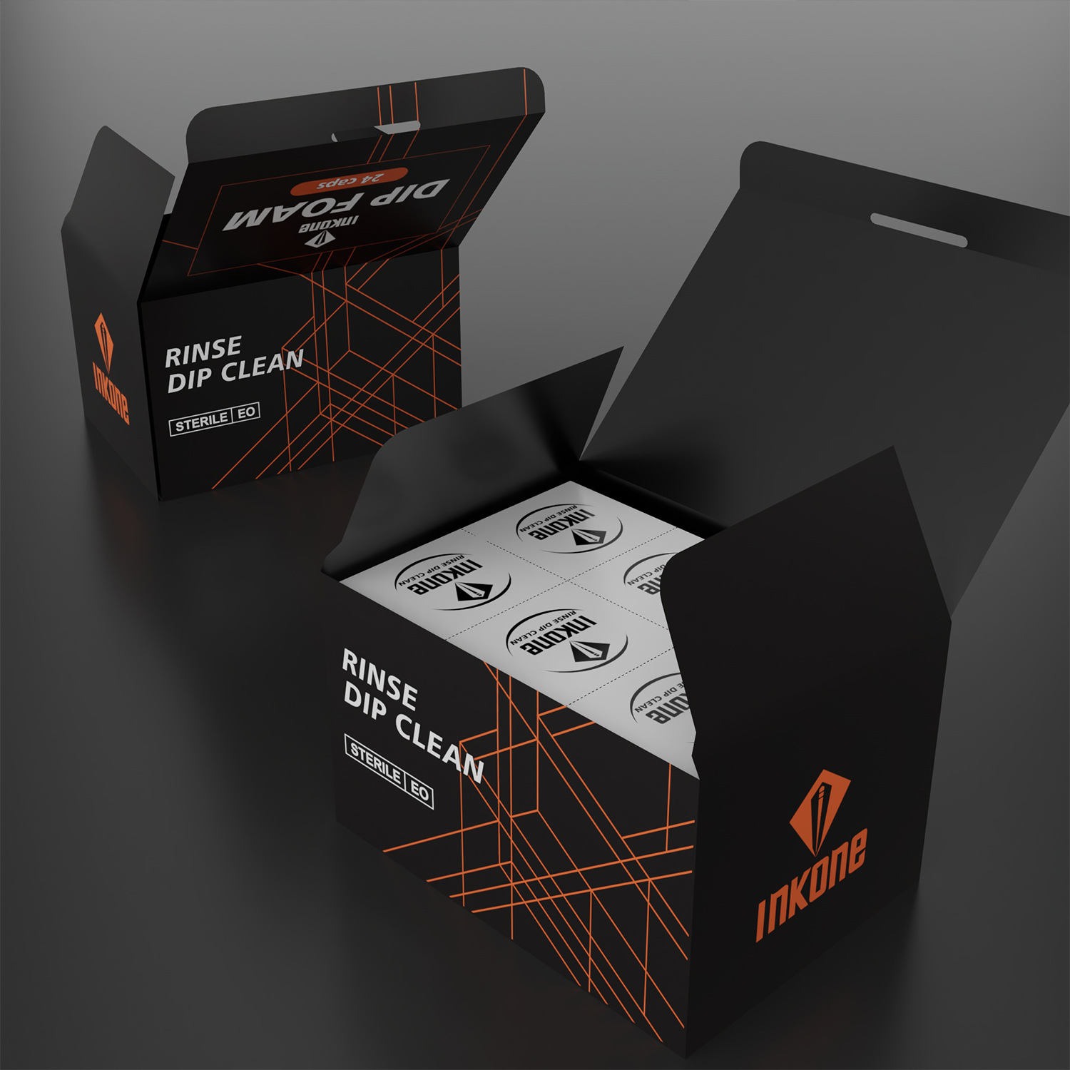 INKONE Cross-border Disposable Tattoo Needle Dip Wash Cup Tattoo Color Material Cleaning Supplies Rinse Needle Cotton Tattoo Needle Cleansing