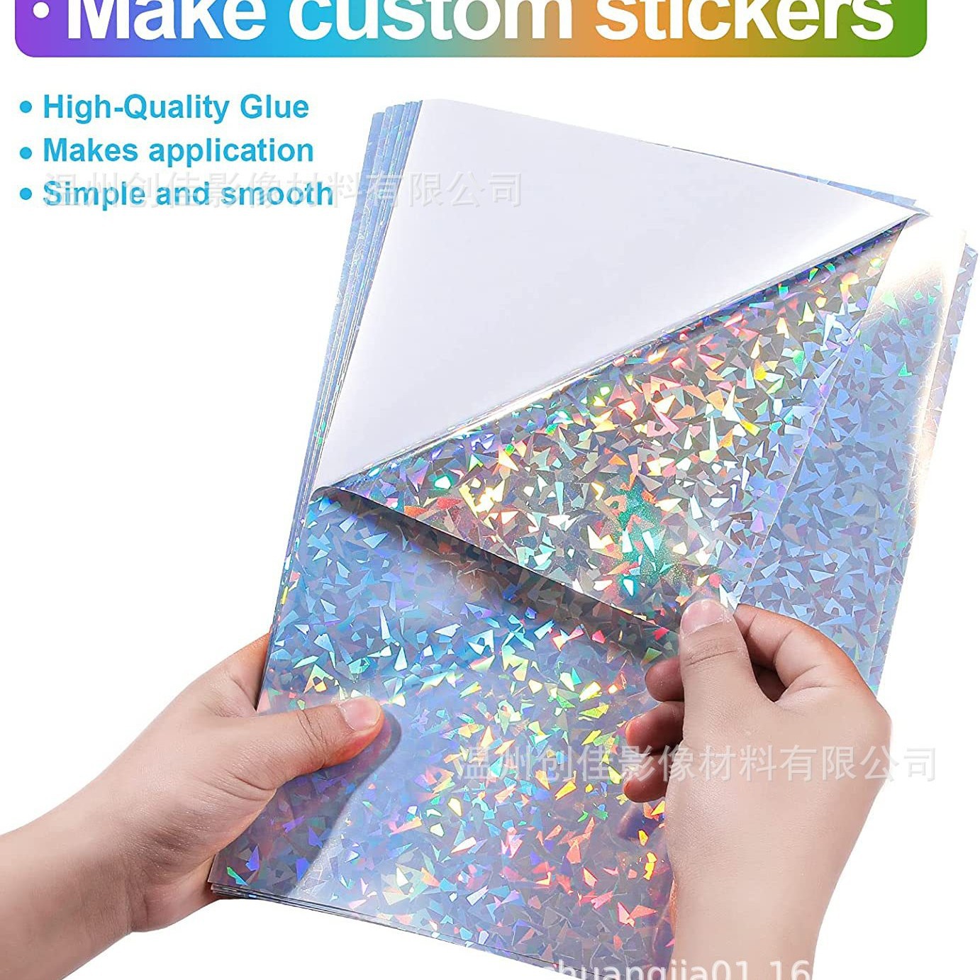 Inkjet Printing Paper Manufacturer Spot A4 Laser Series Diamond Pattern Holographic Vinyl Inkjet Self-Adhesive Printing Paper