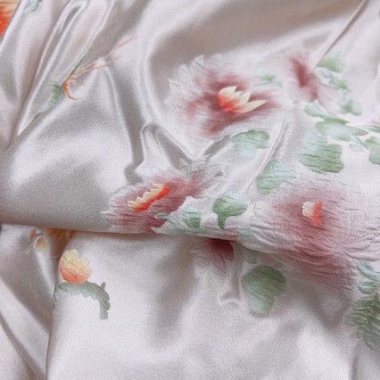 [factory direct] 140 door positioning printing crown music crepe processing flexible wholesale