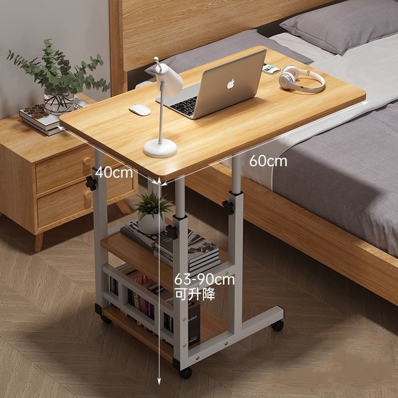 Multifunctional Wheeled Movable Adjustable Table Dormitory Bedside Table Side Table Export Lazy Table Office Writing Table
