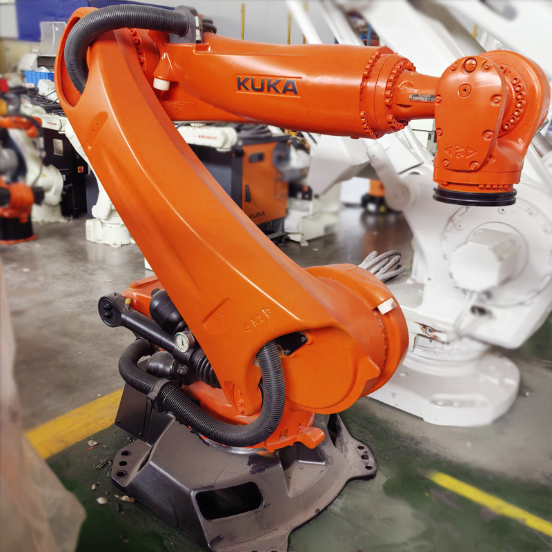Used Kuka Six-Axis Robot with Load of 150kg and Arm Span of 2.7m for Handling and Palletizing Industrial Robot Arm