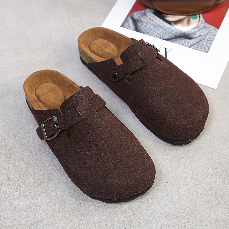 Large Size Slip-On Birkenstock-Style Clogs with Thick Soles and Closed Toe for Women, Suitable for Casual Outdoor Wear, Available in Various Colors