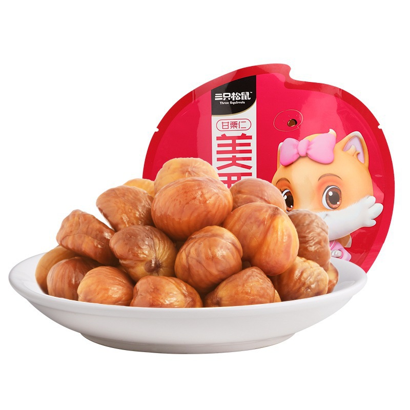 [Three Squirrels Chestnut Kernel 100g] Snack Nut Hebei Specialty Chestnut Chestnut Kernel Chestnut