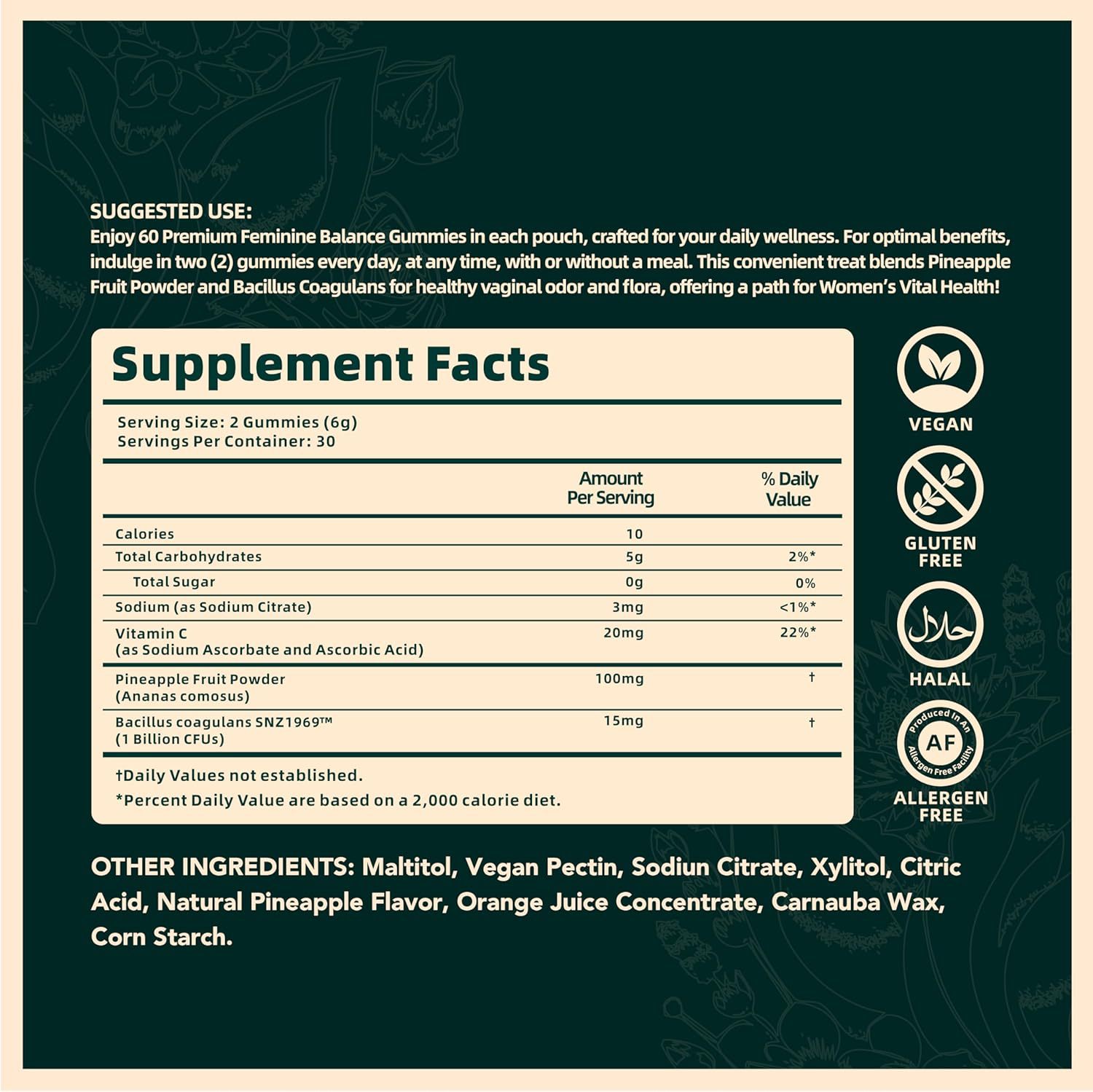 Vital Source Feminine Balance Gummies Women Balance Gummy