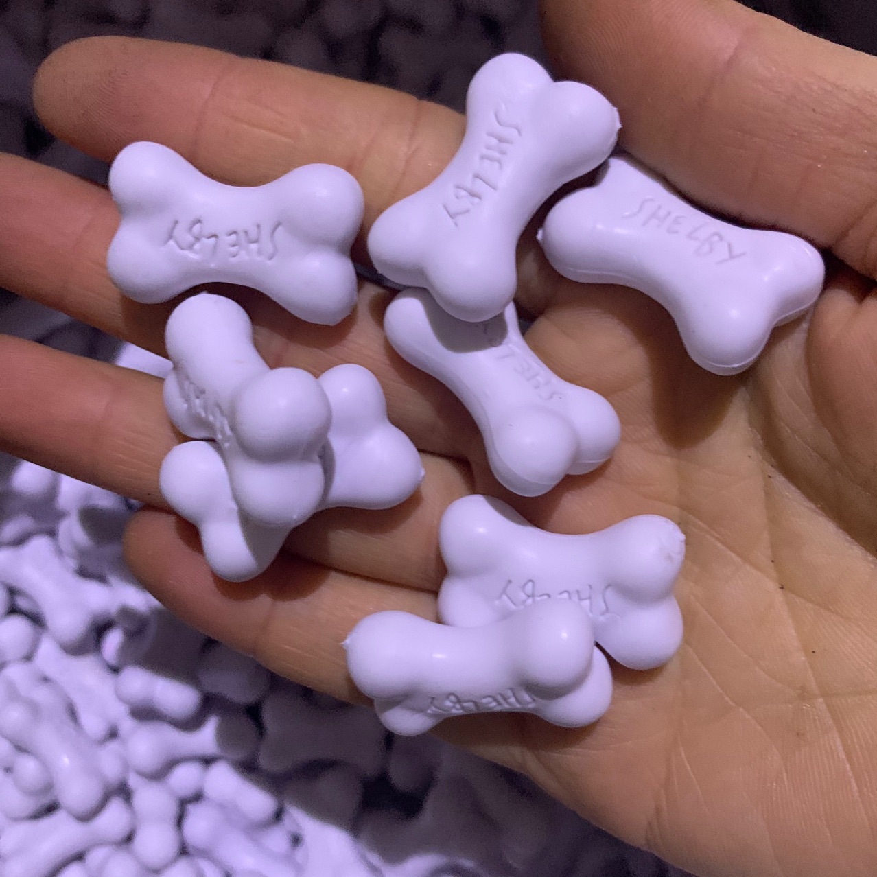 Белые маленькие аксессуары из костей для игрушек, материалы для DIY в игровом доме