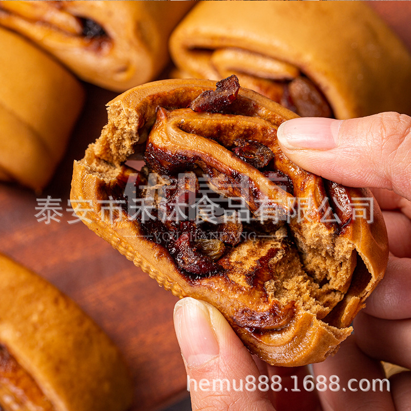 Shredded popcorn brown sugar steamed buns children student breakfast steamed buns dessert heating instant frozen semi-finished products wholesale