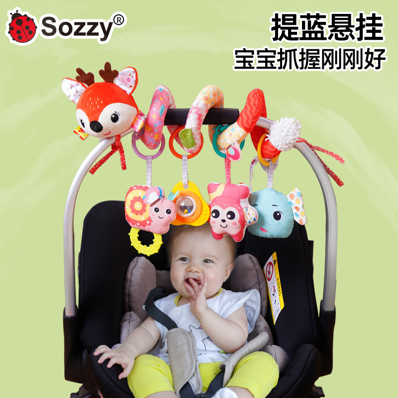 Sozzy Newborn Puzzle Bed Winding Toy Baby Car Hanging Bed Hanging Cart Pendant Bed Bell Bed Winding Baby Toy