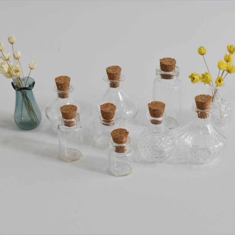 The ob11 scene accessories model diy miniature food play glass Cork bottle 12 points
