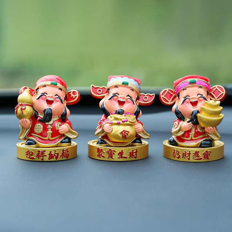 Новый продукт Blue Meow, фигурка Бога богатства в красной одежде, резиновая праздничная фигурка