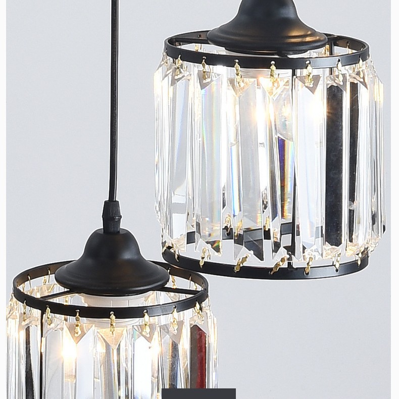 Nordic Restaurant Crystal Chandelier Modern Simple Creative Art Staircase Cafe Bar Three-Head Cross-Border Wholesale
