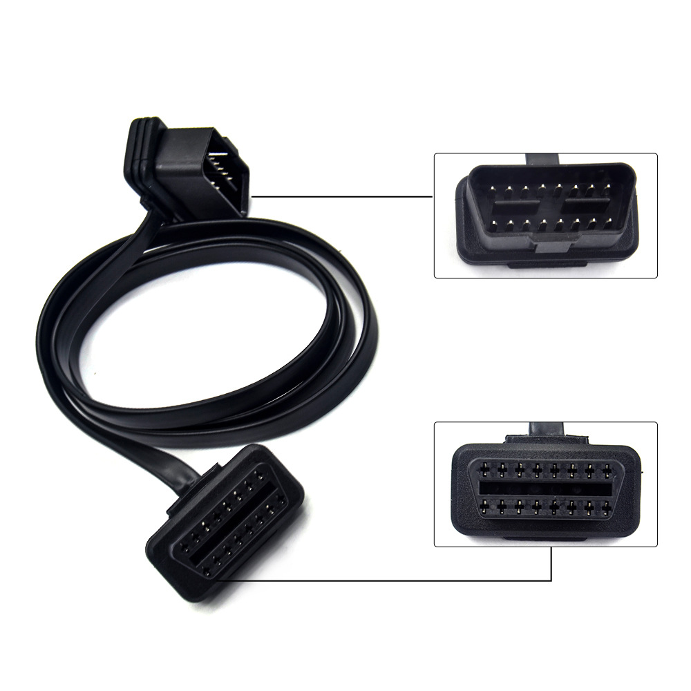 OBD2 Extension Cable flat line 16Pin Male To Female Car OBD Extension Cable