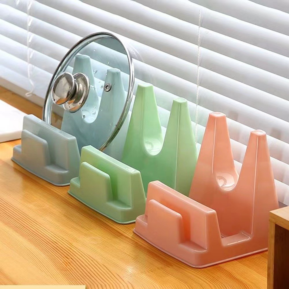 Полка для крышек кастрюль, настольная, пластиковая, без сверления