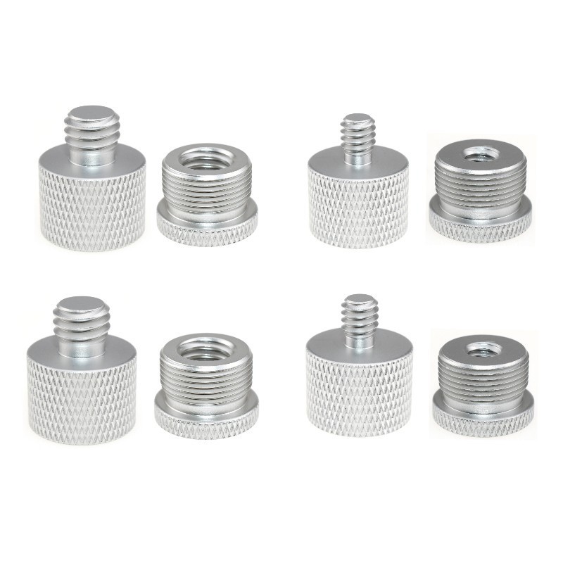 Microphone stand adapter and 5/8 female to 3/8 male cantilever microphone stand to tripod