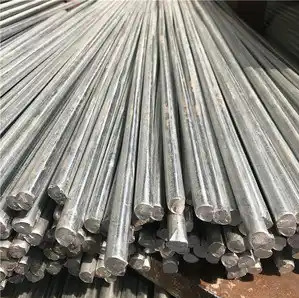 Cross-Border Wholesale and Retail of Thick Galvanized Round Steel for Grounding, Lightning Protection, Building Photovoltaic Support Steel Rods, and Hot-Dip Galvanized Steel